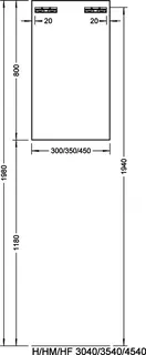 sanibel-Hängeschrank 2.0 FLEX H4540R rechts 450x800x320mm Eiche Rost – Bild 3