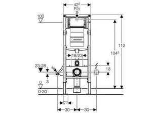 Geberit Duofix Wand-WC, 112 cm, mit UP-Spk. UP320, Barrierefrei – Bild 2