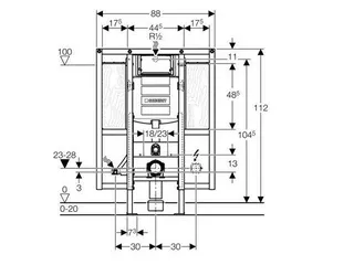 Geberit Duofix Wand-WC, 112 cm, mit UP-Spk. UP320, für Stütz- und Haltegriffe, BF – Bild 2