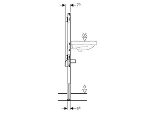 Geberit Montageelement Duofix für Waschtisch, Bauhöhe 1300mm, für Wandarmatur – Bild 3