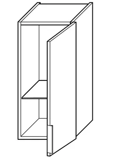 sanibel-Hängeschrank 2.0 FLEX HF3547R rechts 350x640x170mm Eiche Rost – Bild 2