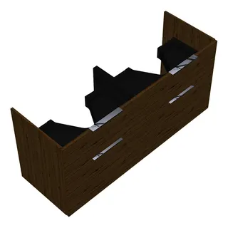 sanibel-Waschtisch-Unterbau 2.0 FLEX SFQQ130 1300mm 2 Schubl/2 Auszüge Eiche Urban