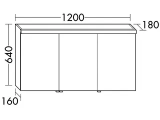 sanibel-Spiegelschrank 2.0 FLEX SPFP120L LED 1200x640mmx180mm Eiche Rost – Bild 2