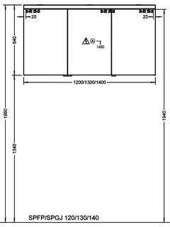 sanibel-Spiegelschrank 2.0 FLEX SPFP130L LED 1300x640mmx180mm Eiche Rost – Bild 2