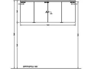 sanibel-Spiegelschrank 2.0 FLEX SPFP160 LED 1600x640mmx180mm Eiche Rost – Bild 3
