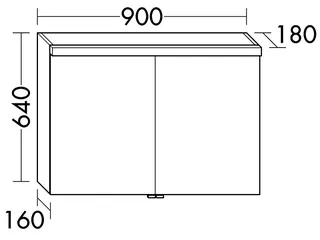 sanibel-Spiegelschrank 2.0 FLEX SPGJ090 LED-Waschtisch 900x640mmx180mm Eiche Cashmere – Bild 2