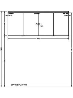 sanibel-Spiegelschrank 2.0 FLEX SPGJ160 LED-Waschtisch 1600x640mmx180mm Weiß Matt – Bild 3