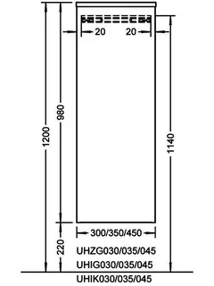 sanibel-Mittelschrank 2.0 FLEX UHIG035R rechts 350x980mm Eiche Rost – Bild 3