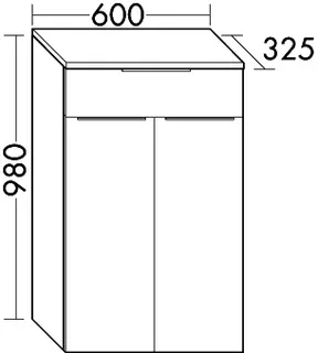 sanibel-Mittelschrank 2.0 FLEX UHIH060 600x980mm Eiche Rost – Bild 2