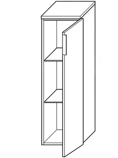 sanibel-Mittelschrank 2.0 FLEX UHZG045R rechts 450x980mm Eiche Rost – Bild 2