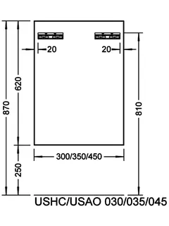 sanibel-Unterschrank 2.0 FLEX USHC030L links 300x620mm Eiche Rost – Bild 2
