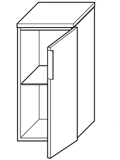 sanibel-Unterschrank 2.0 FLEX USHC035R rechts 350x620mm Eiche Rost – Bild 2