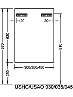 sanibel-Unterschrank 2.0 FLEX USHC045L links 450x620mm Eiche Rost – Bild 2