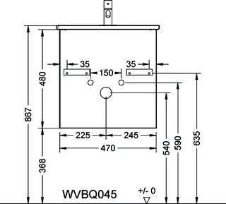 sanibel-Waschtisch-Unterbau 2.0 FLEX WVBQ045L 470mm breit Tür links Weiß Matt – Bild 4