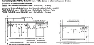 sanibel-Unterschrank 2.0 FLEX WVII030 zu Konsole 300x520x540mm Eiche Rost – Bild 2