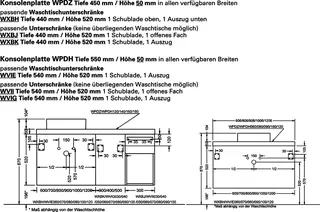 sanibel-Unterschrank 2.0 FLEX WVII070 zu Konsole 700x520x540mm Basaltgrau – Bild 3