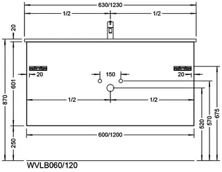 sanibel-Waschtisch-Unterbau 2.0 FLEX WVLB120 1200mm breit Schubl/Auszug Weiß Matt – Bild 2