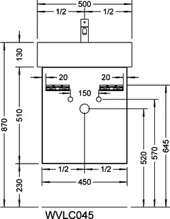 sanibel-Waschtisch-Unterbau 2.0 FLEX WVLC045R 450mm breit Tür rechts Eiche Rost – Bild 3