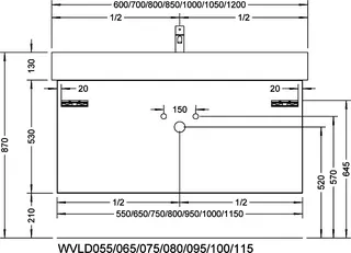 sanibel-Waschtisch-Unterbau 2.0 FLEX WVLD075 750mm breit Schubl/Auszug Eiche Rost – Bild 2