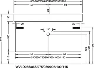 sanibel-Waschtisch-Unterbau 2.0 FLEX WVLD095 950mm breit Schubl/Auszug Graphit Matt – Bild 3