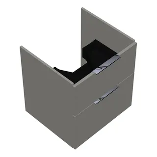 sanibel-Waschtisch-Unterbau 2.0 FLEX WVLV055 550mm breit Schubl/Auszug Weiß Glänzend