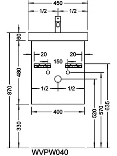sanibel-Waschtisch-Unterbau 2.0 FLEX WVPW040L 410mm breit Tür links Eiche Rost – Bild 3