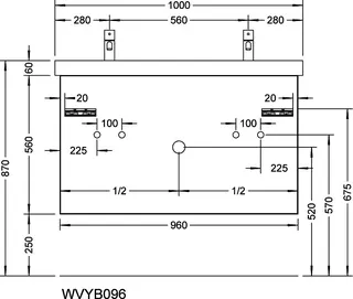 sanibel-Waschtisch-Unterbau 2.0 FLEX WVYB096 960mm breit Schubl/Auszug Basaltgrau – Bild 3