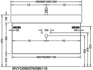 sanibel-Waschtisch-Unterbau 2.0 FLEX WVYO096 960mm Schubl/Auszug Eiche Rost – Bild 2