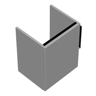 sanibel-Waschtisch-Unterbau 2.0 FLEX WWJF038L 380mm breit Tür links Weiß Matt