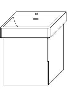 sanibel-Waschtisch-Unterbau 2.0 FLEX WWME040L 400mm breit Tür links Eiche Rost – Bild 2