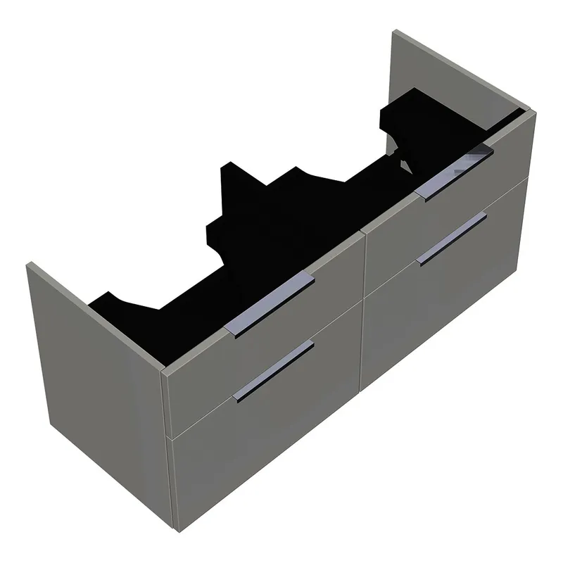 sanibel-Waschtisch-Unterbau 2.0 FLEX WXBD115 1150mm 2 Schubl/2 Auszüge Weiß Glänzend