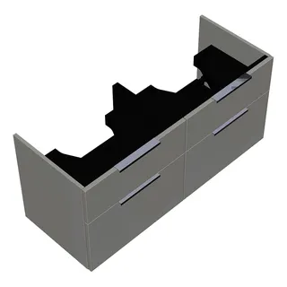 sanibel-Waschtisch-Unterbau 2.0 FLEX WXBD115 1150mm 2 Schubl/2 Auszüge Weiß Glänzend