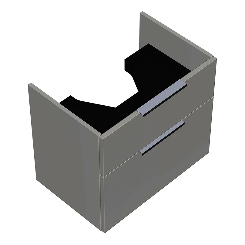 sanibel-Waschtisch-Unterbau 2.0 FLEX WXBE060 600mm breit Schubl/Auszug Weiß Glänzend