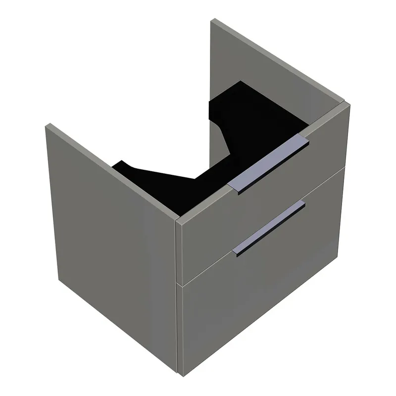 sanibel-Waschtisch-Unterbau 2.0 FLEX WXBF055 550mm breit Schubl/Auszug Weiß Glänzend
