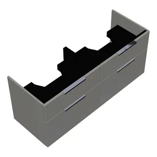 sanibel-Waschtisch-Unterbau 2.0 FLEX WXBF125 1250mm 2 Schubl/2 Auszüge Weiß Glänzend