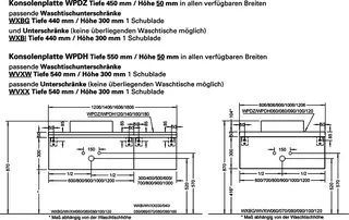 sanibel-Waschtisch-Unterschrank 2.0 FLEX WXBG080 zu Konsole 800x300x440mm Eiche Rost – Bild 2