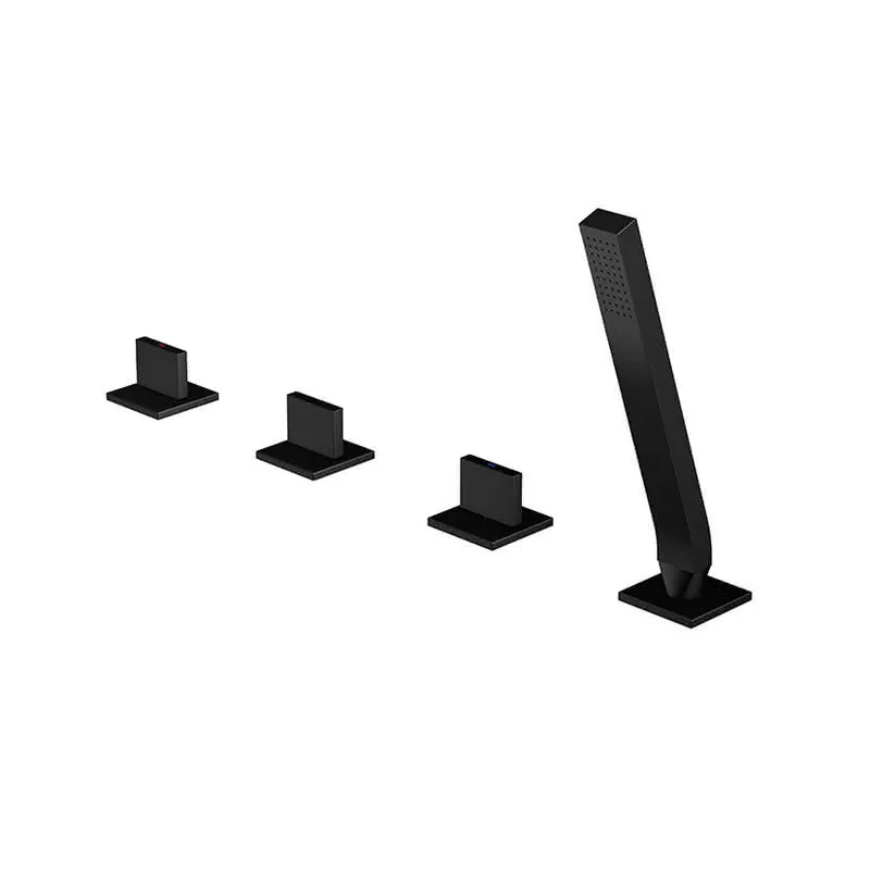 Steinberg 4-Loch Wannenrand-Armatur 160 2480 S, matt black