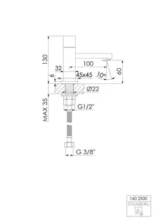Steinberg Kaltwasser-Armatur 160 2500, chrom – Bild 2