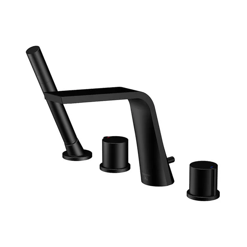 Steinberg 4-Loch Wannenrand-Armatur 260 2400 S, matt black