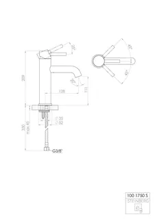 Steinberg Waschtisch Einhebelmischer 100 1750 S, matt black – Bild 2