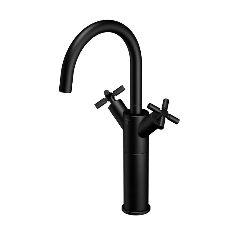 Steinberg Waschtisch-Zweigriffarmatur mit Ablaufgarn. 250 1550 S, matt black