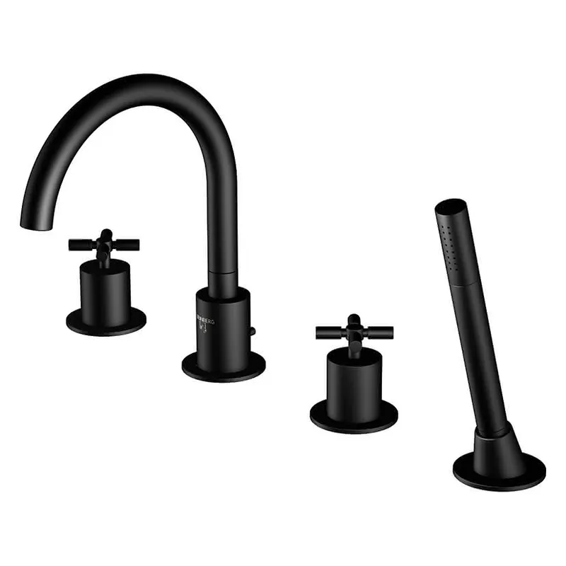 Steinberg 4-Loch Wannenrand-Armatur 250 2400 S, matt black