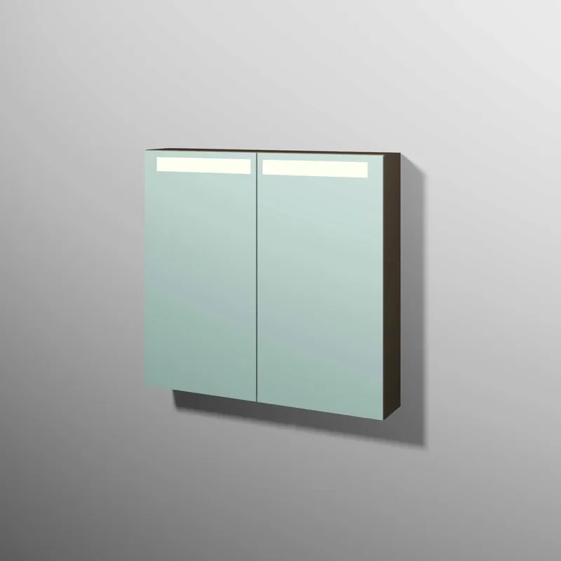 sanibel 5001 Spiegelschrank SD51267 800x746x149mm Sandgrau-Matt