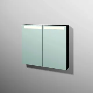 sanibel 5001 Spiegelschrank SD51308 900x746x149mm Schwarz-Matt