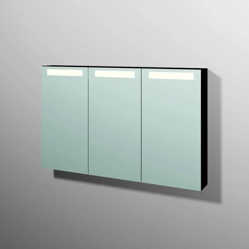 sanibel 5001 Spiegelschrank SD51608 1200x746x149mm Schwarz-Matt