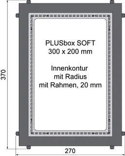 sanibel-Montagebox Wandnische m. Rahmen Soft A21 200x300x120mm Mineralwerks weiß – Bild 2