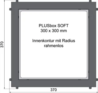 sanibel-Montagebox Wandnische rahmenlos Soft A21 300x300x120mm Mineralwerks weiß – Bild 2