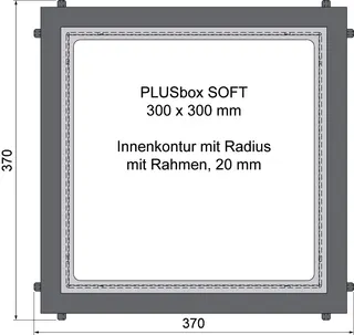 sanibel-Montagebox Wandnische m. Rahmen Soft A21 300x300x120mm Mineralwerks weiß – Bild 2