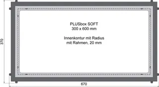 sanibel-Montagebox Wandnische m. Rahmen Soft A21 600x300x120mm Mineralwerks weiß – Bild 2