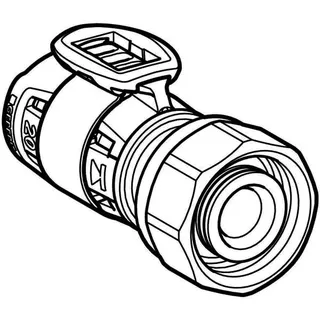 Geberit FlowFit Anschluss für Eurokonus mit Überwurfmutter SiBr d20-EuG3/4 – Bild 3